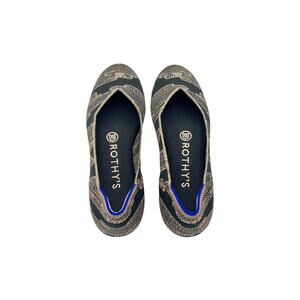 Rothy’s The Flat Metallic Camo Knit Ballet Flats Size 6